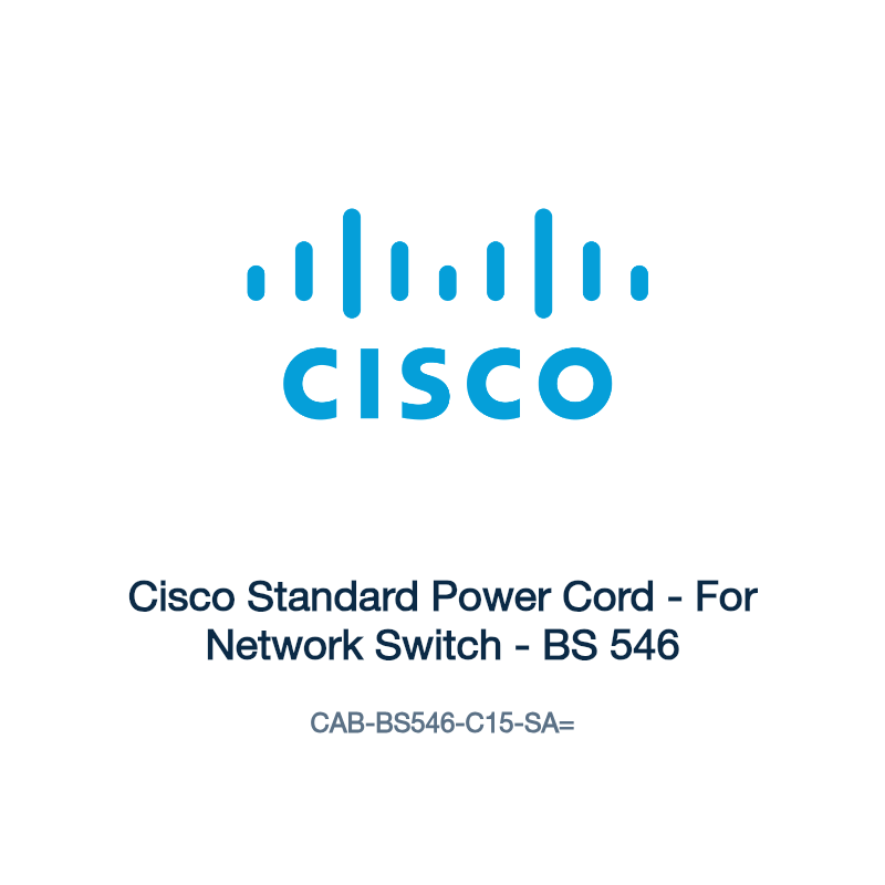 CAB-BS546-C15-SA=: Cisco Standard Power Cord