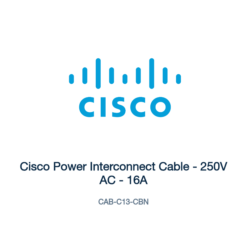 CAB-C13-CBN: Cisco Power Interconnect Cable