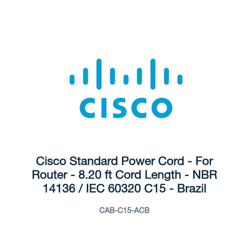 CAB-C15-ACB: Cisco Standard Power Cord