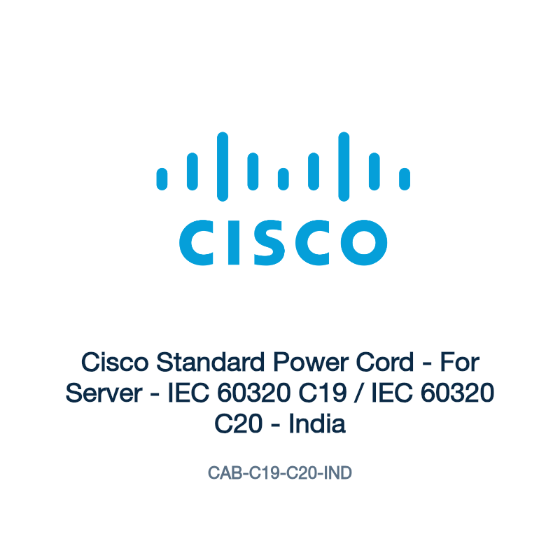 CAB-C19-C20-IND: Cisco Standard Power Cord