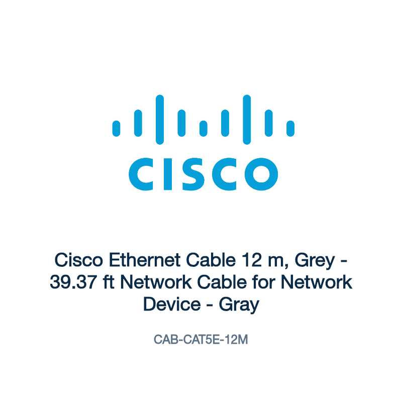 CAB-CAT5E-12M: Cisco Ethernet Cable 12 m, Grey