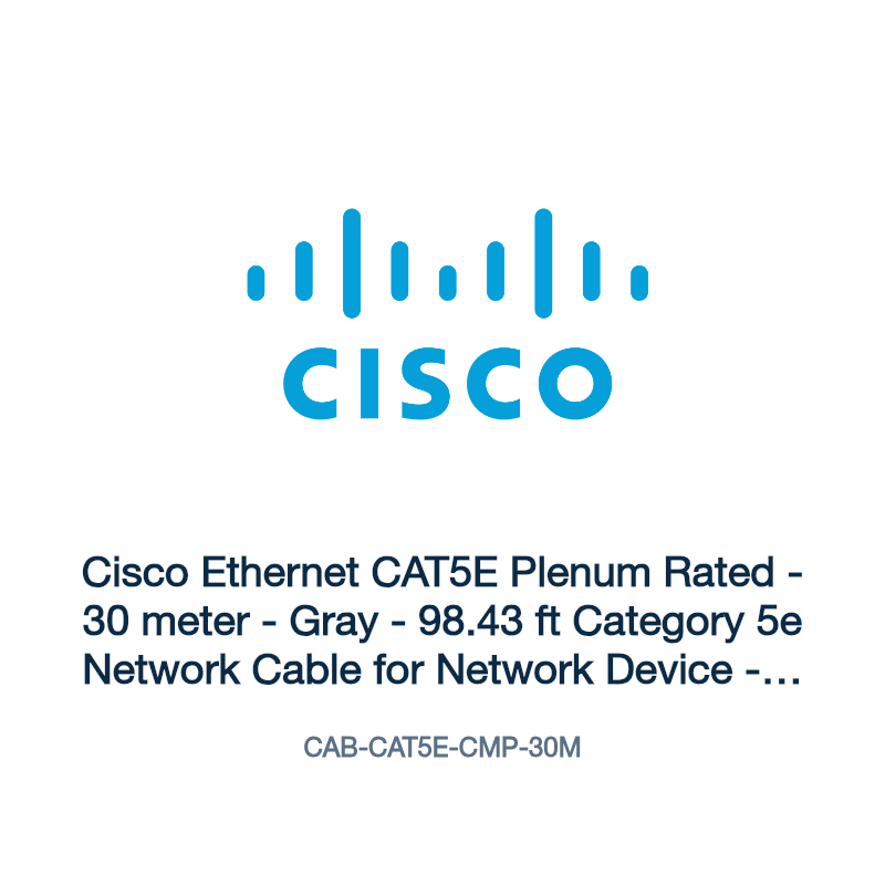 CAB-CAT5E-CMP-30M: Cisco Ethernet CAT5E Plenum Rated