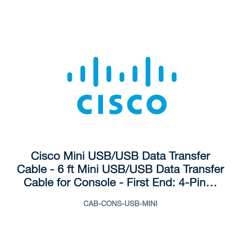 CAB-CONS-USB-MINI: Cisco Mini USB/USB Data Transfer Cable