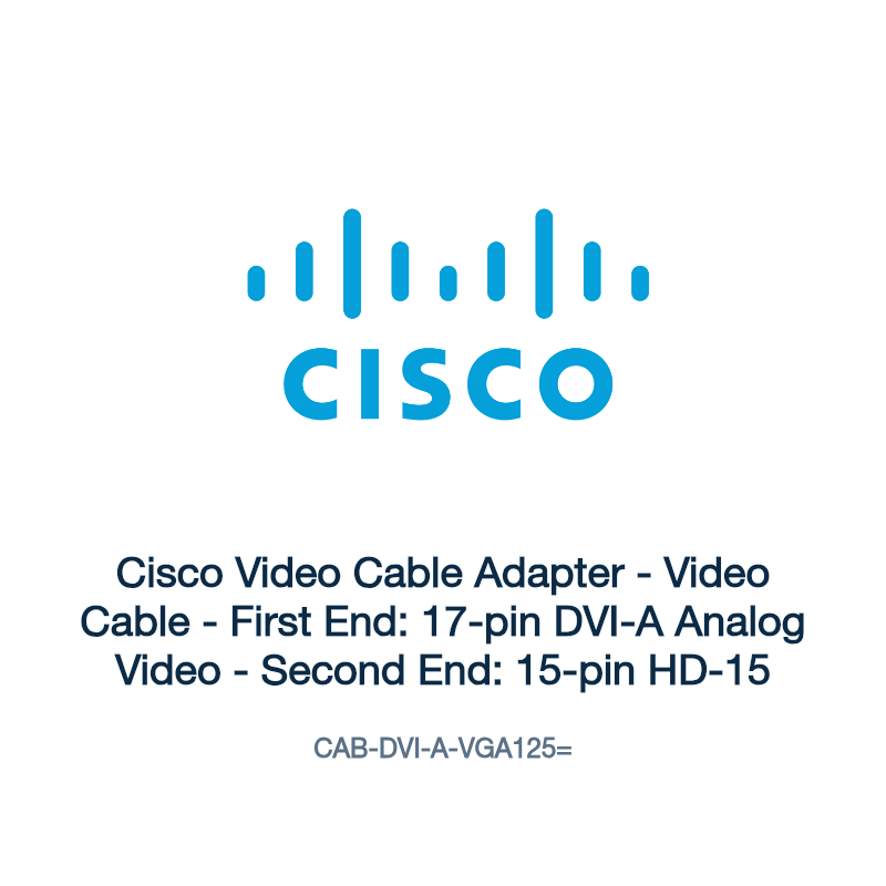CAB-DVI-A-VGA125=: Cisco Video Cable Adapter