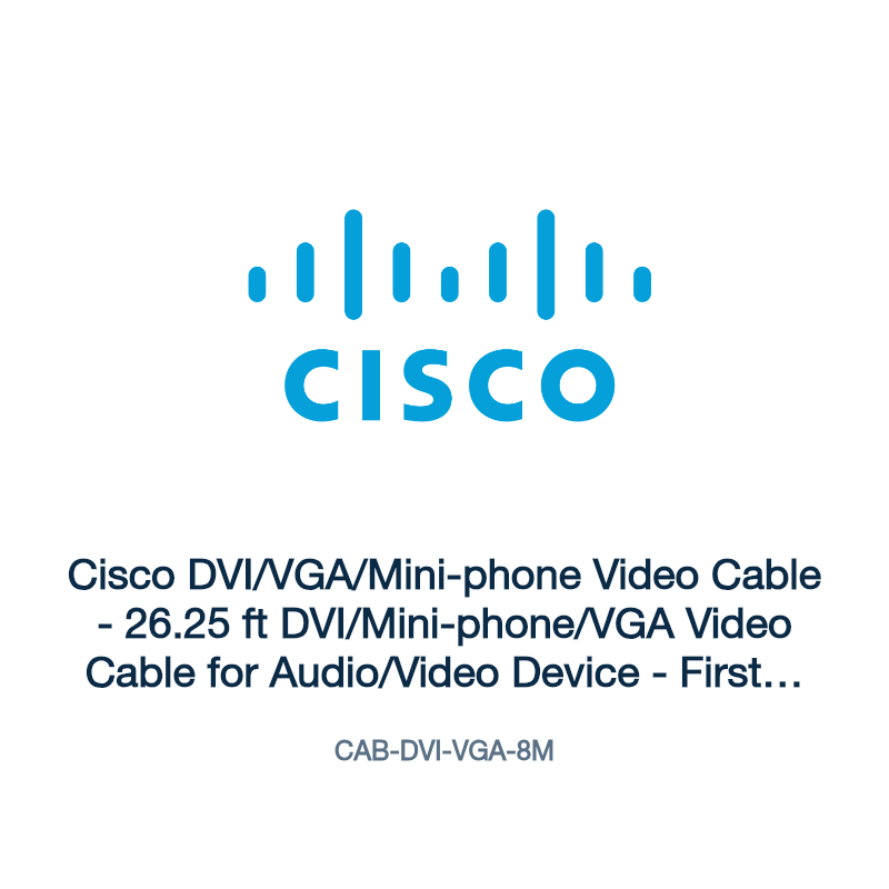 CAB-DVI-VGA-8M: Cisco DVI/VGA/Mini-phone Video Cable