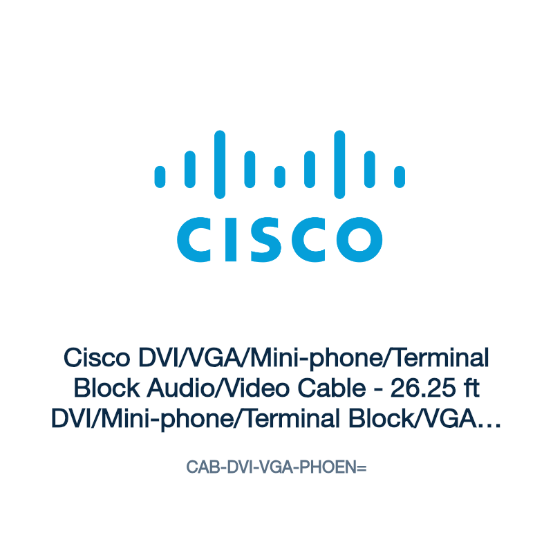 CAB-DVI-VGA-PHOEN=: Cisco DVI/VGA/Mini-phone/Terminal Block Audio/Video Cable