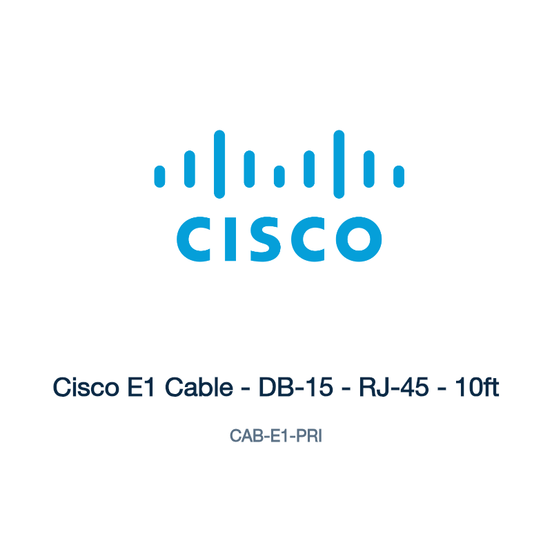 CAB-E1-PRI: Cisco E1 Cable - DB-15 - RJ-45 - 10ft
