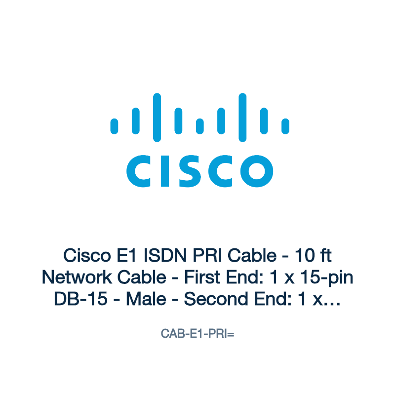 CAB-E1-PRI=: Cisco E1 ISDN PRI Cable