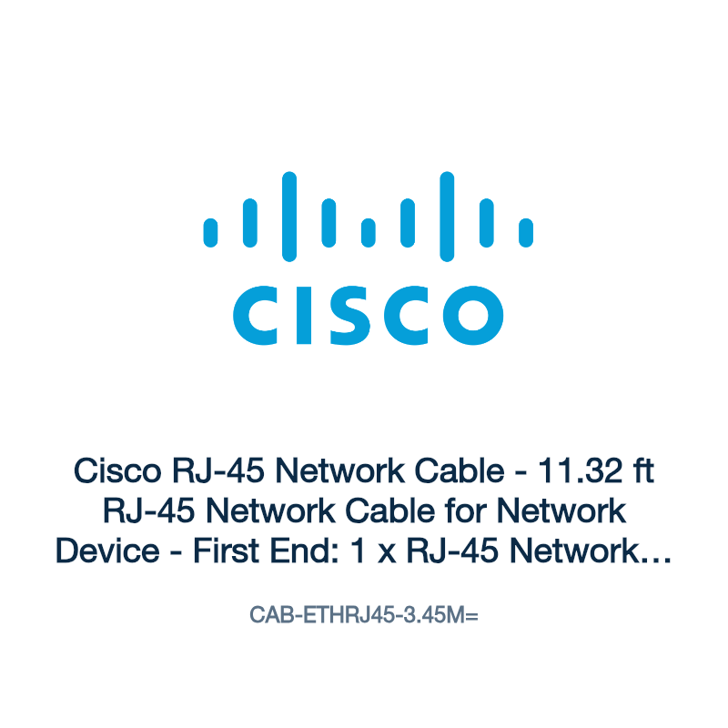 CAB-ETHRJ45-3.45M=: Cisco RJ-45 Network Cable