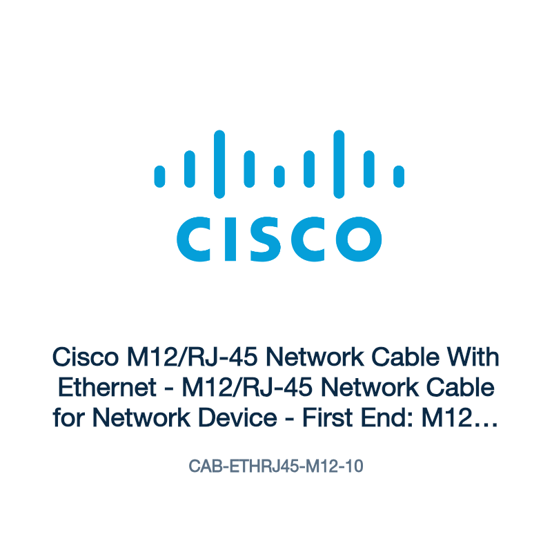 CAB-ETHRJ45-M12-10: Cisco M12/RJ-45 Network Cable With Ethernet