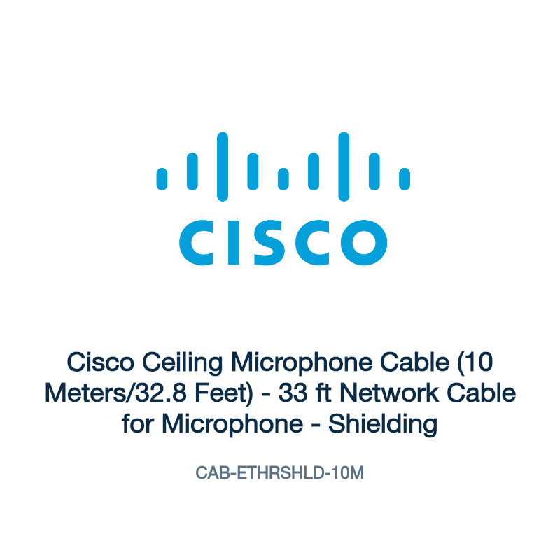 CAB-ETHRSHLD-10M: Cisco Ceiling Microphone Cable (10 Meters/32.8 Feet)