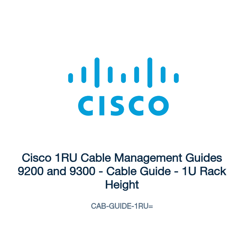 CAB-GUIDE-1RU=: Cisco 1RU Cable Management Guides 9200 and 9300