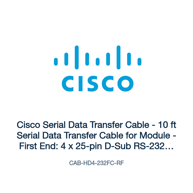 CAB-HD4-232FC-RF: Cisco Serial Data Transfer Cable