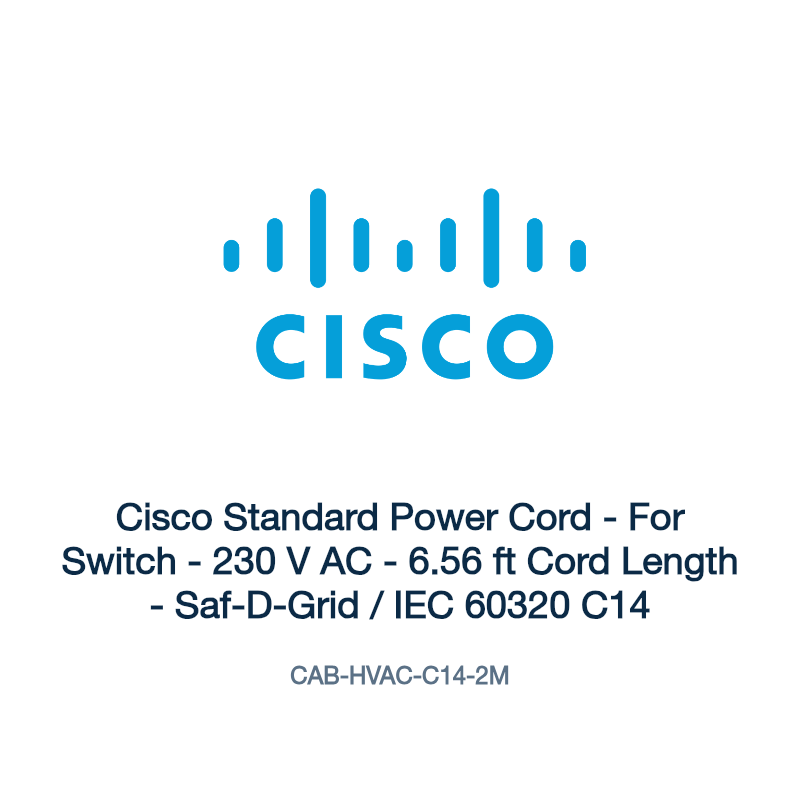 CAB-HVAC-C14-2M: Cisco Standard Power Cord