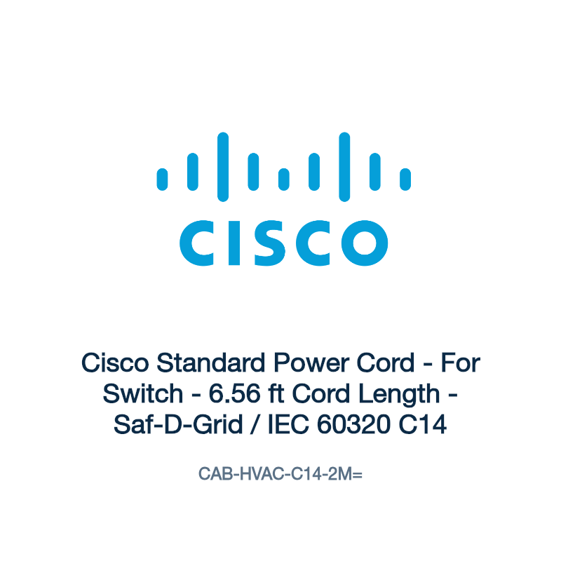 CAB-HVAC-C14-2M=: Cisco Standard Power Cord