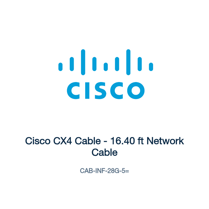 CAB-INF-28G-5=: Cisco CX4 Cable - 16.40 ft Network Cable