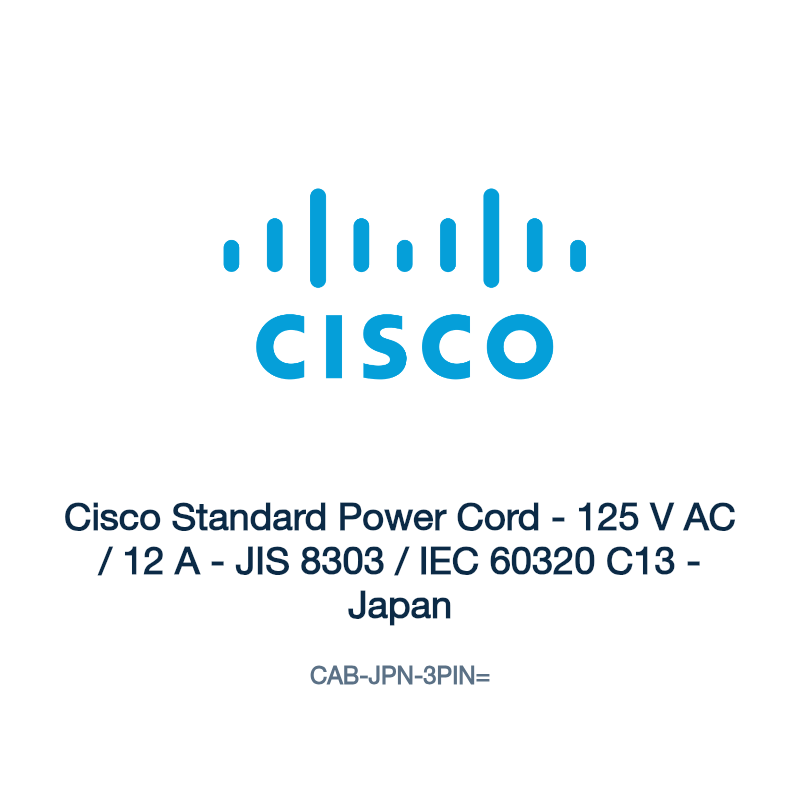 CAB-JPN-3PIN=: Cisco Standard Power Cord