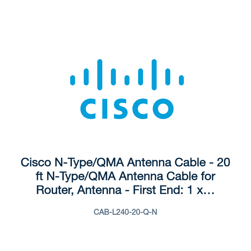 CAB-L240-20-Q-N: Cisco N-Type/QMA Antenna Cable