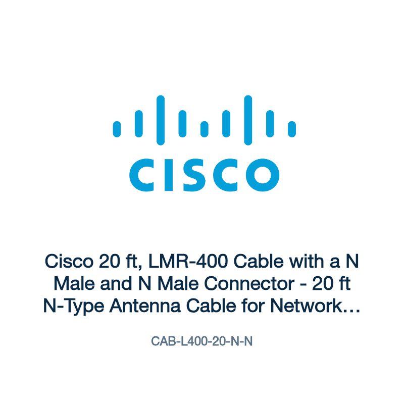 CAB-L400-20-N-N: Cisco 20 ft, LMR-400 Cable with a N Male and N Male Connector