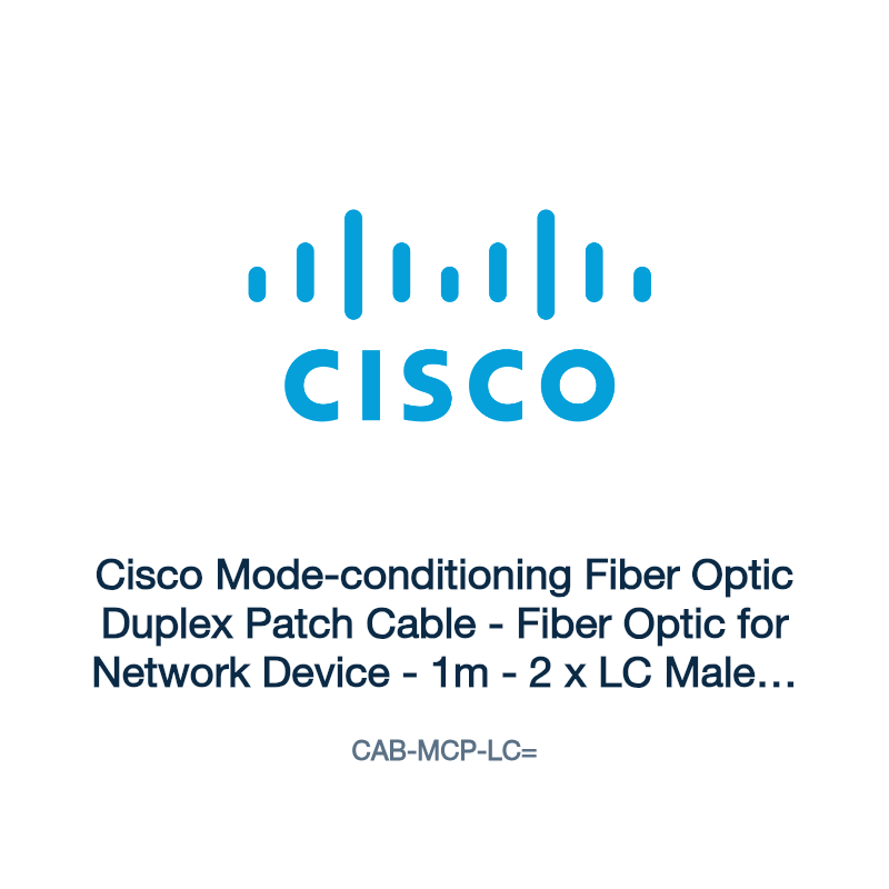 CAB-MCP-LC=: Cisco Mode-conditioning Fiber Optic Duplex Patch Cable