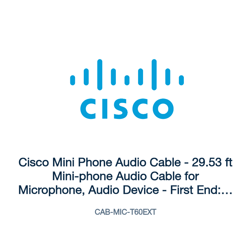 CAB-MIC-T60EXT: Cisco Mini Phone Audio Cable