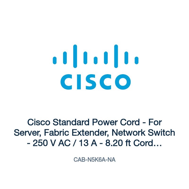 CAB-N5K6A-NA: Cisco Standard Power Cord