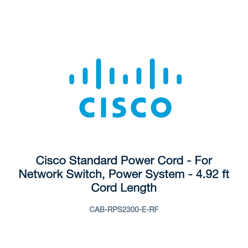CAB-RPS2300-E-RF: Cisco Standard Power Cord