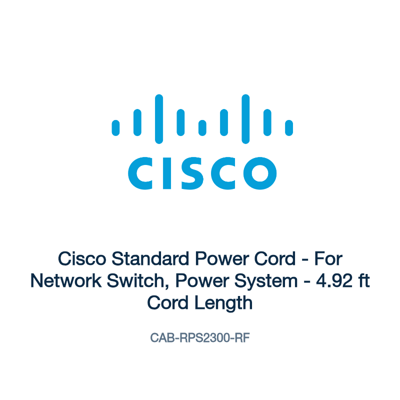CAB-RPS2300-RF: Cisco Standard Power Cord
