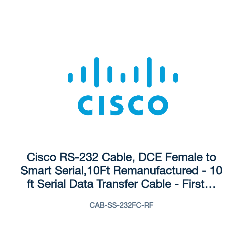 CAB-SS-232FC-RF: Cisco RS-232 Cable, DCE Female to Smart Serial,10Ft Remanufactured