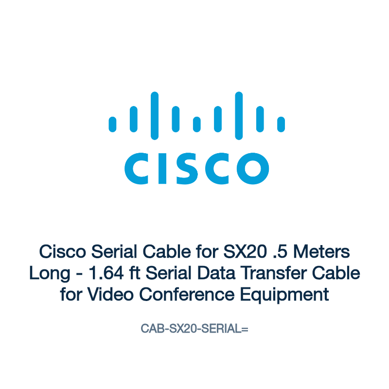 CAB-SX20-SERIAL=: Cisco Serial Cable for SX20 .5 Meters Long