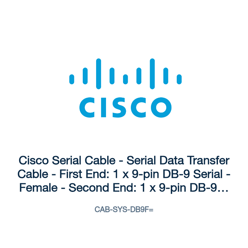 CAB-SYS-DB9F=: Cisco Serial Cable