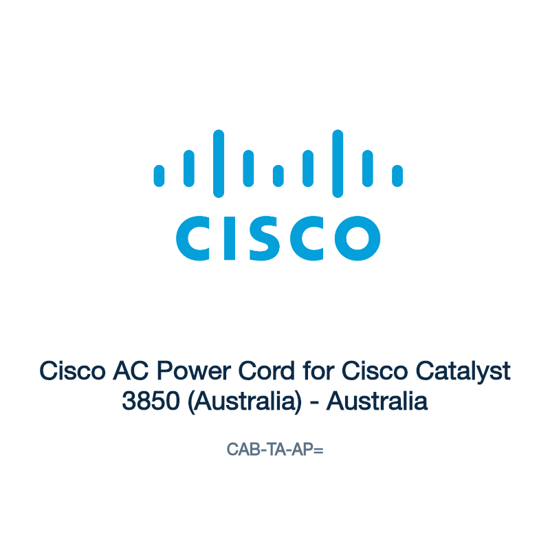 CAB-TA-AP=: Cisco AC Power Cord for Cisco Catalyst 3850 (Australia)