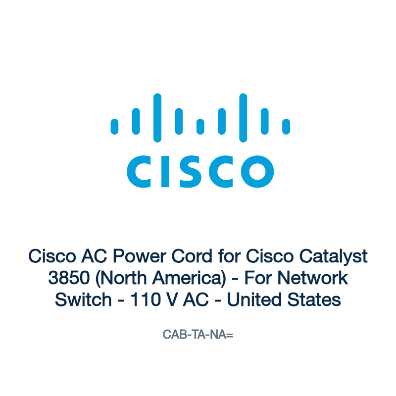 CAB-TA-NA=: Cisco AC Power Cord for Cisco Catalyst 3850 (North America)