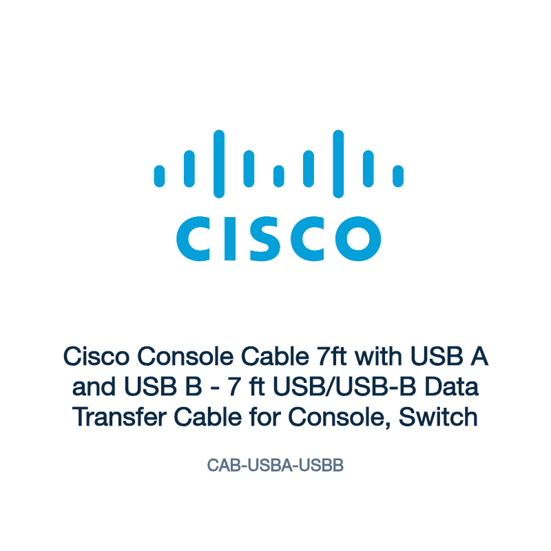 CAB-USBA-USBB: Cisco Console Cable 7ft with USB A and USB B
