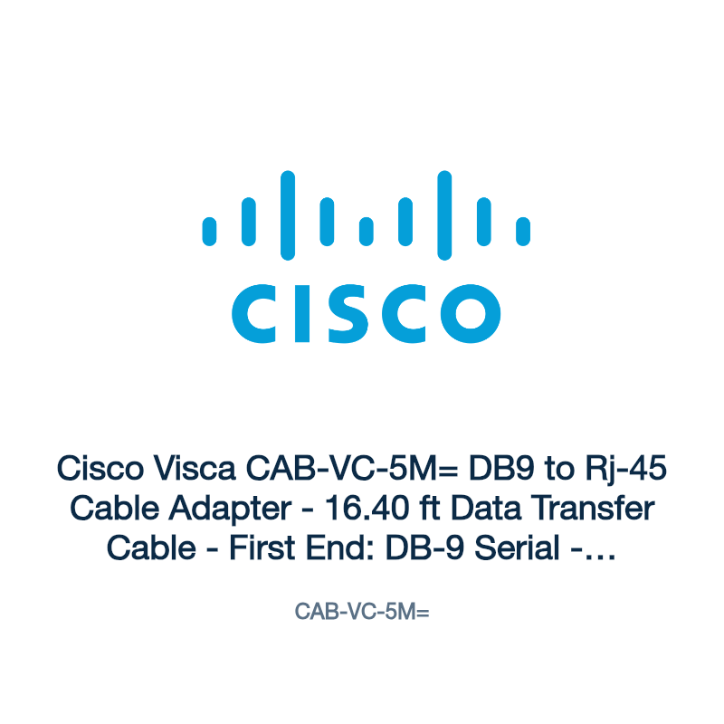 CAB-VC-5M=: Cisco Visca CAB-VC-5M= DB9 to Rj-45 Cable Adapter