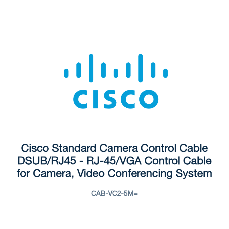 CAB-VC2-5M=: Cisco Standard Camera Control Cable DSUB/RJ45