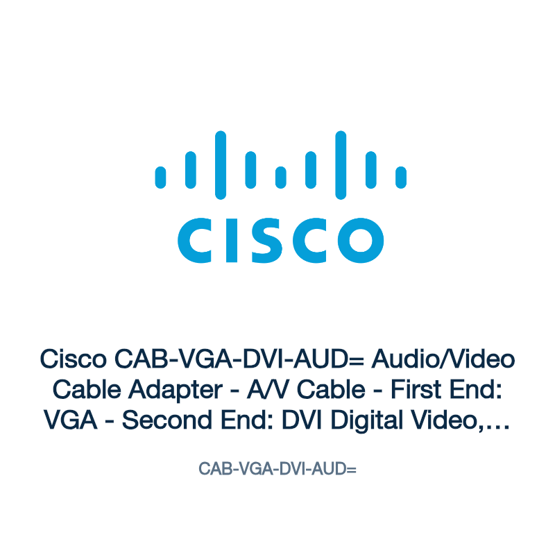 CAB-VGA-DVI-AUD=: Cisco CAB-VGA-DVI-AUD= Audio/Video Cable Adapter