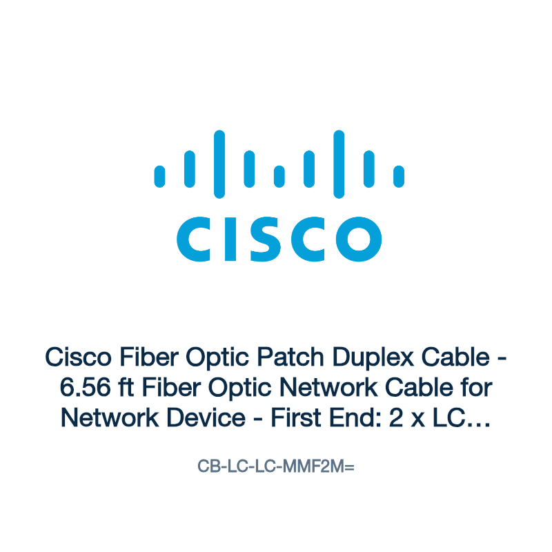 CB-LC-LC-MMF2M=: Cisco Fiber Optic Patch Duplex Cable