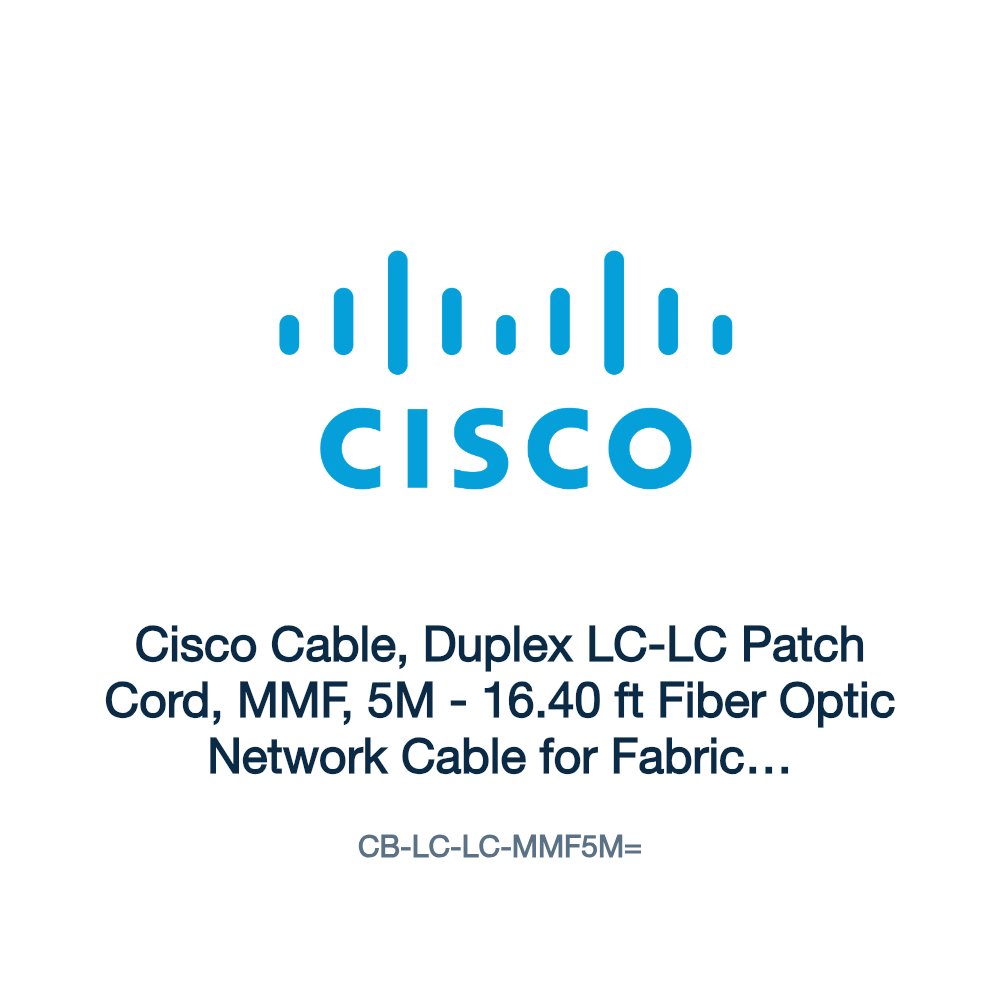 CB-LC-LC-MMF5M=: Cisco Cable, Duplex LC-LC Patch Cord, MMF, 5M