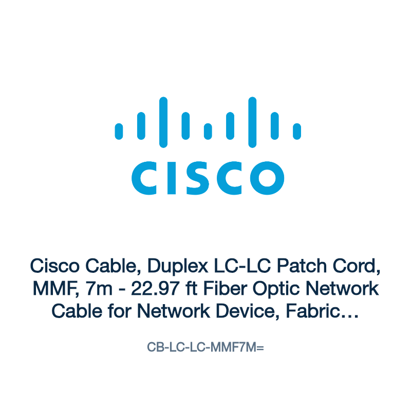 CB-LC-LC-MMF7M=: Cisco Cable, Duplex LC-LC Patch Cord, MMF, 7m