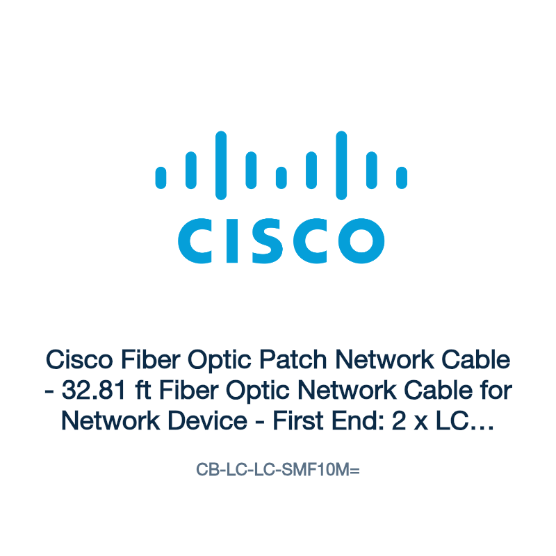 CB-LC-LC-SMF10M=: Cisco Fiber Optic Patch Network Cable