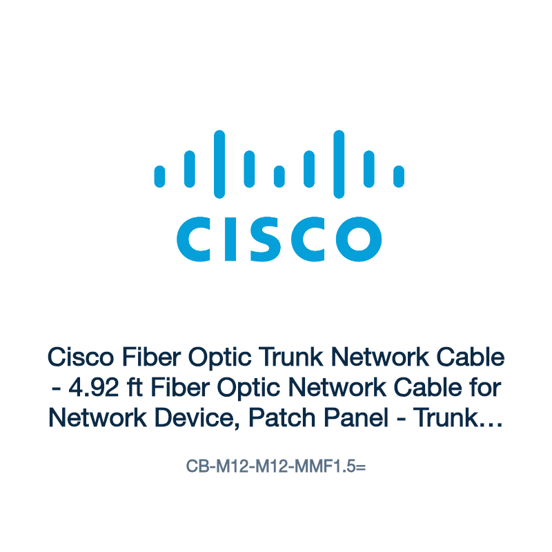 CB-M12-M12-MMF1.5=: Cisco Fiber Optic Trunk Network Cable