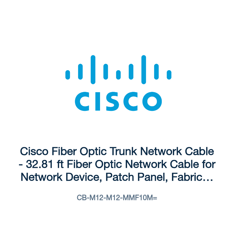 CB-M12-M12-MMF10M=: Cisco Fiber Optic Trunk Network Cable