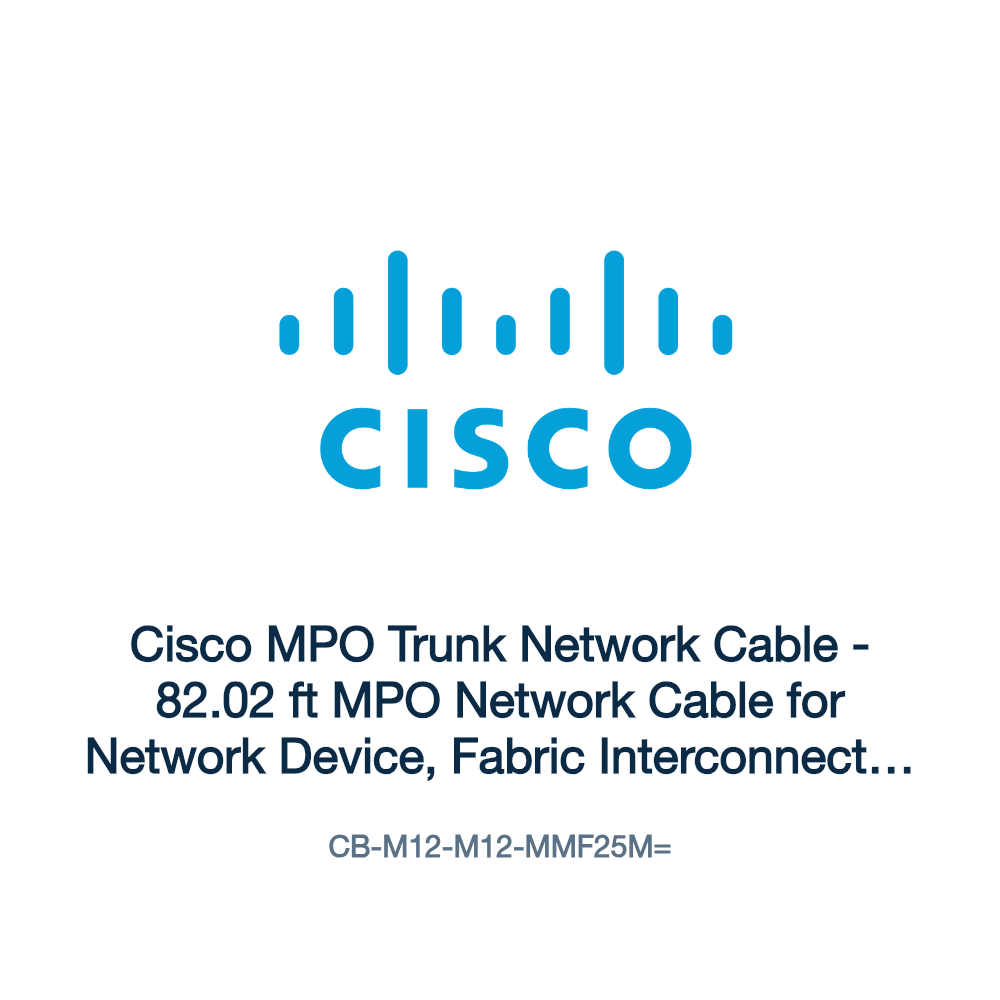 CB-M12-M12-MMF25M=: Cisco MPO Trunk Network Cable