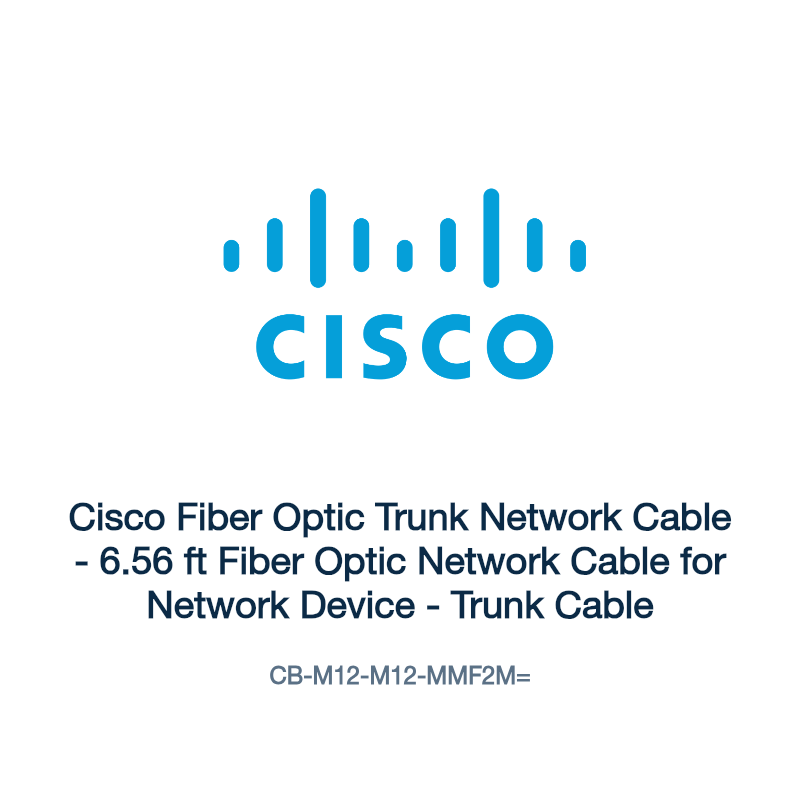 CB-M12-M12-MMF2M=: Cisco Fiber Optic Trunk Network Cable
