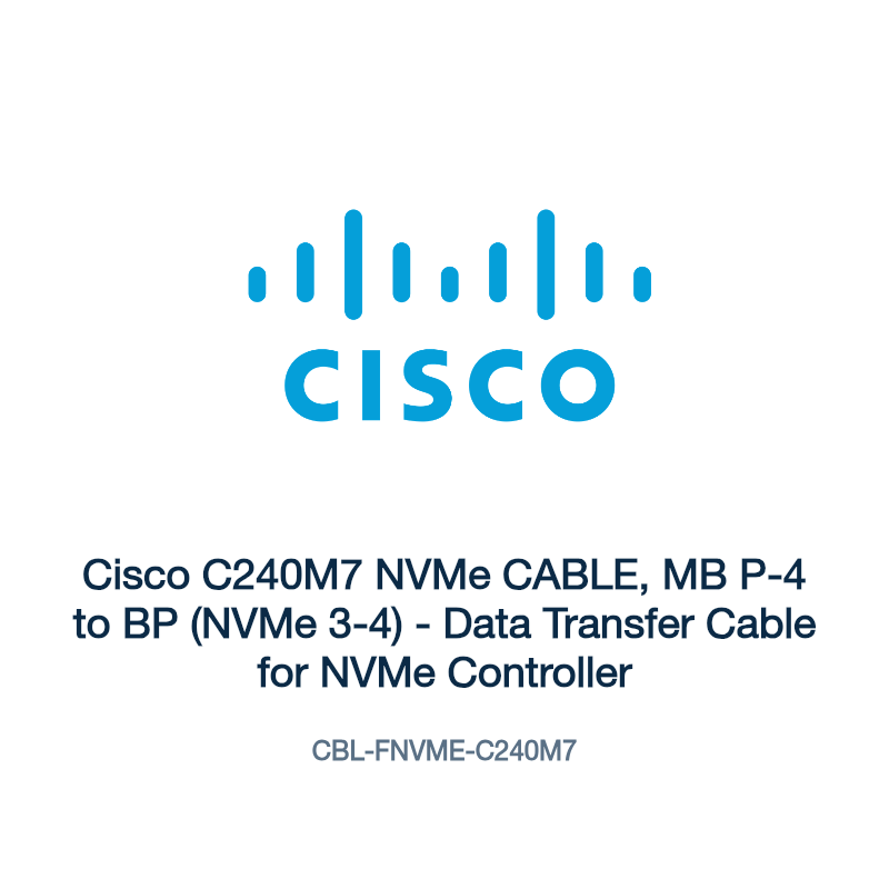 CBL-FNVME-C240M7: Cisco C240M7 NVMe CABLE, MB P-4 to BP (NVMe 3-4)