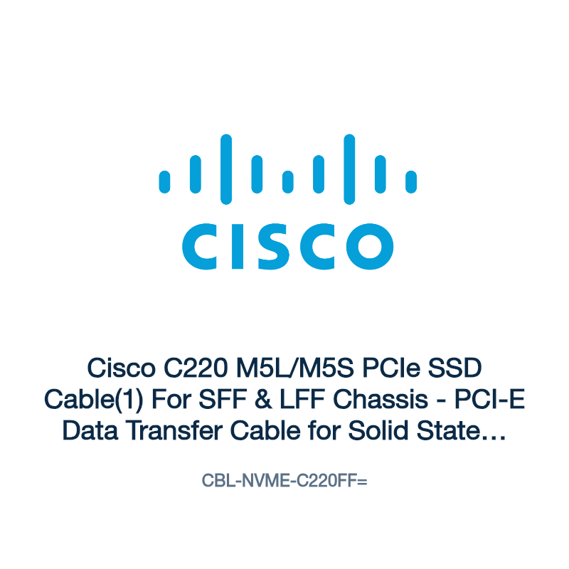 CBL-NVME-C220FF=: Cisco C220 M5L/M5S PCIe SSD Cable(1) For SFF & LFF Chassis