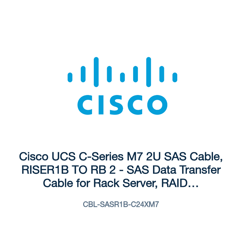 CBL-SASR1B-C24XM7: Cisco UCS C-Series M7 2U SAS Cable, RISER1B TO RB 2