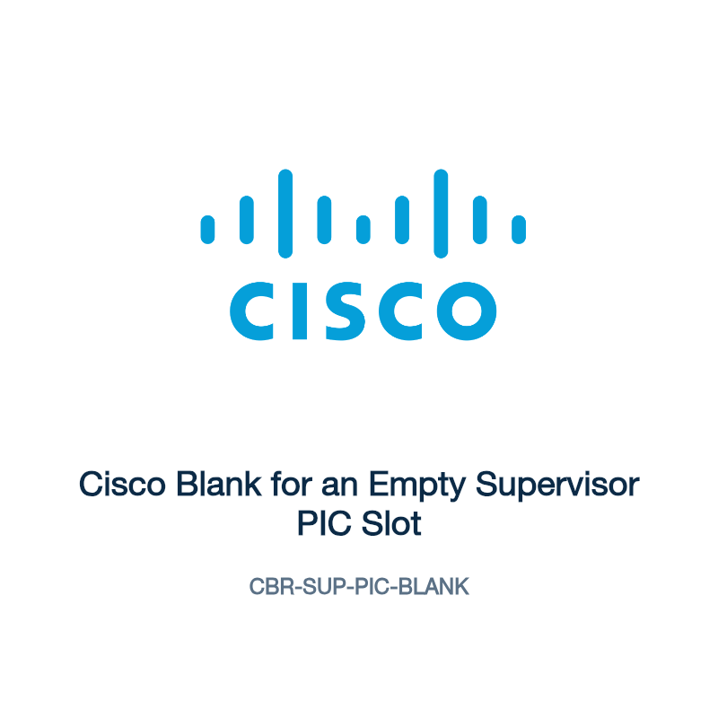 CBR-SUP-PIC-BLANK: Cisco Blank for an Empty Supervisor PIC Slot
