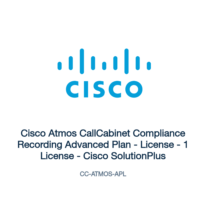 CC-ATMOS-APL: Cisco Atmos CallCabinet Compliance Recording Advanced Plan